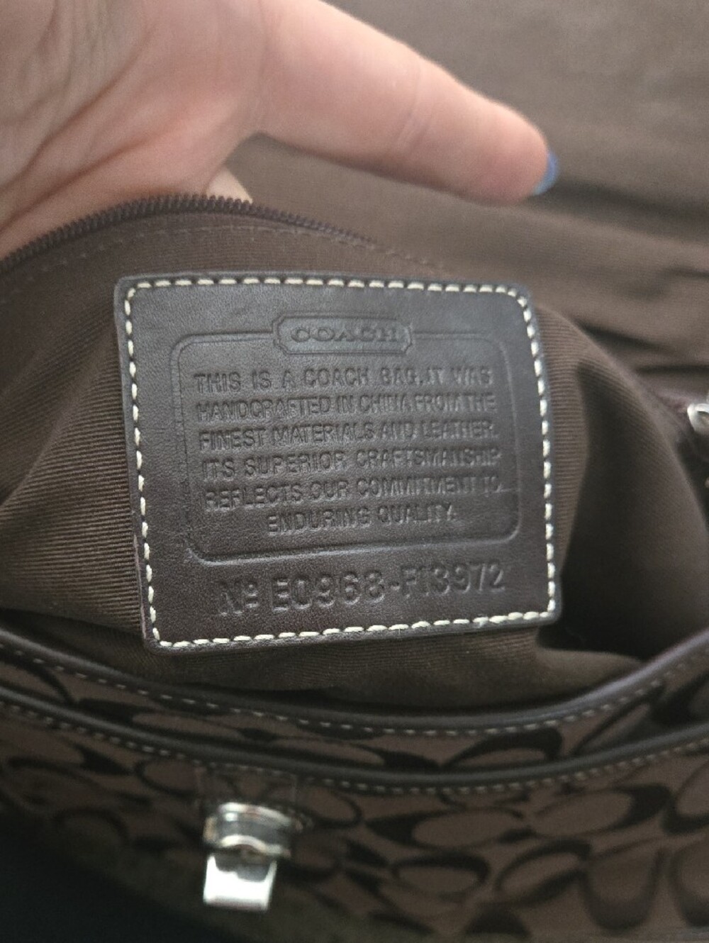 Vintage Coach Signature Turnlock Shoulder Bag – Brown – Great Condition - Picture 11 of 16